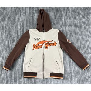 A' Milano Hoodie‎ Womens 1X Brown Longsleeve Full Zip Fleece I Love New York